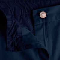 Women's golf cotton chino shorts - MW500 navy blue