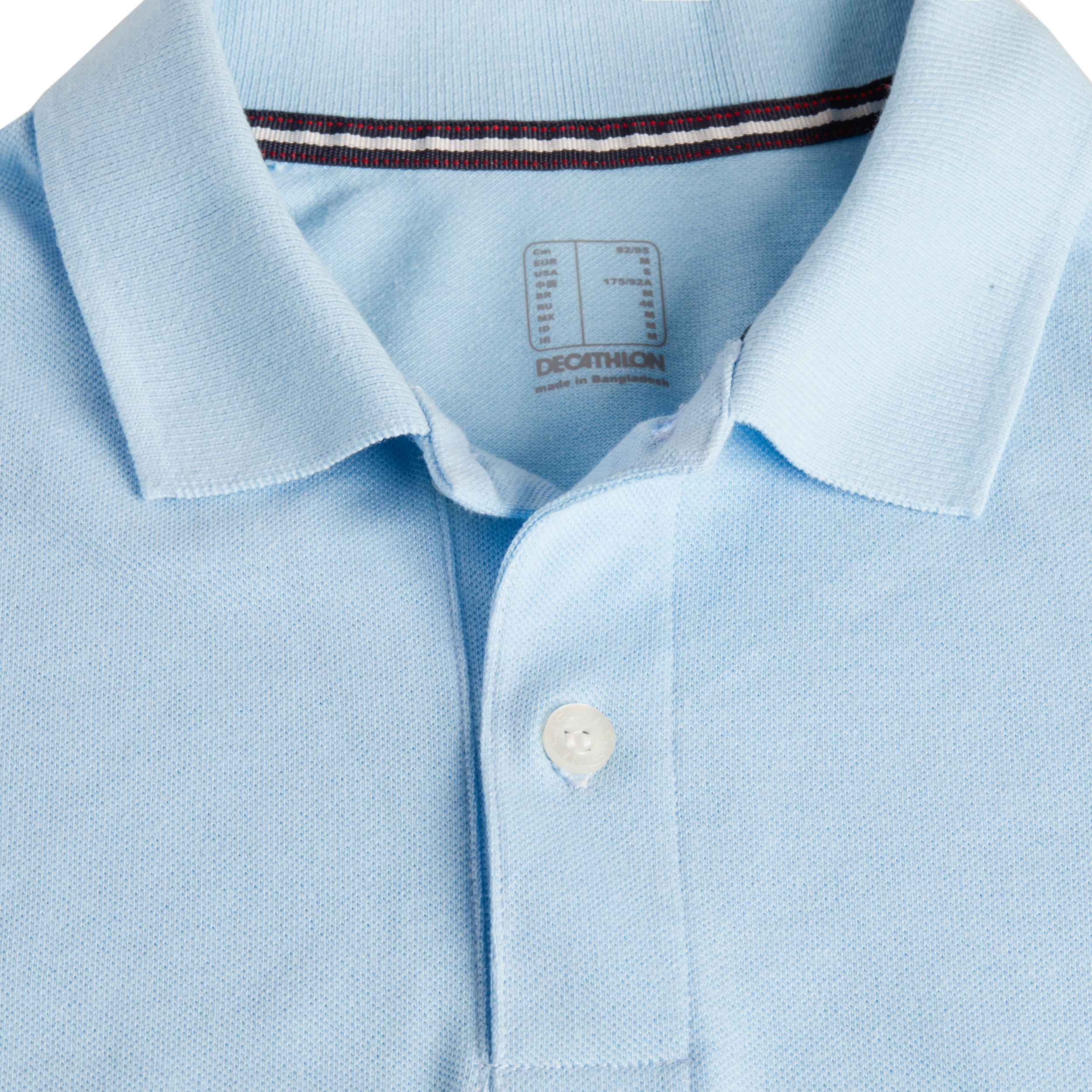 Men's golf short-sleeved polo shirt MW500 sky blue 10/15