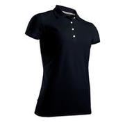 Women Golf Polo Shirt MW500 Black