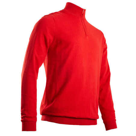 Rdeč moški pulover za golf MW500 