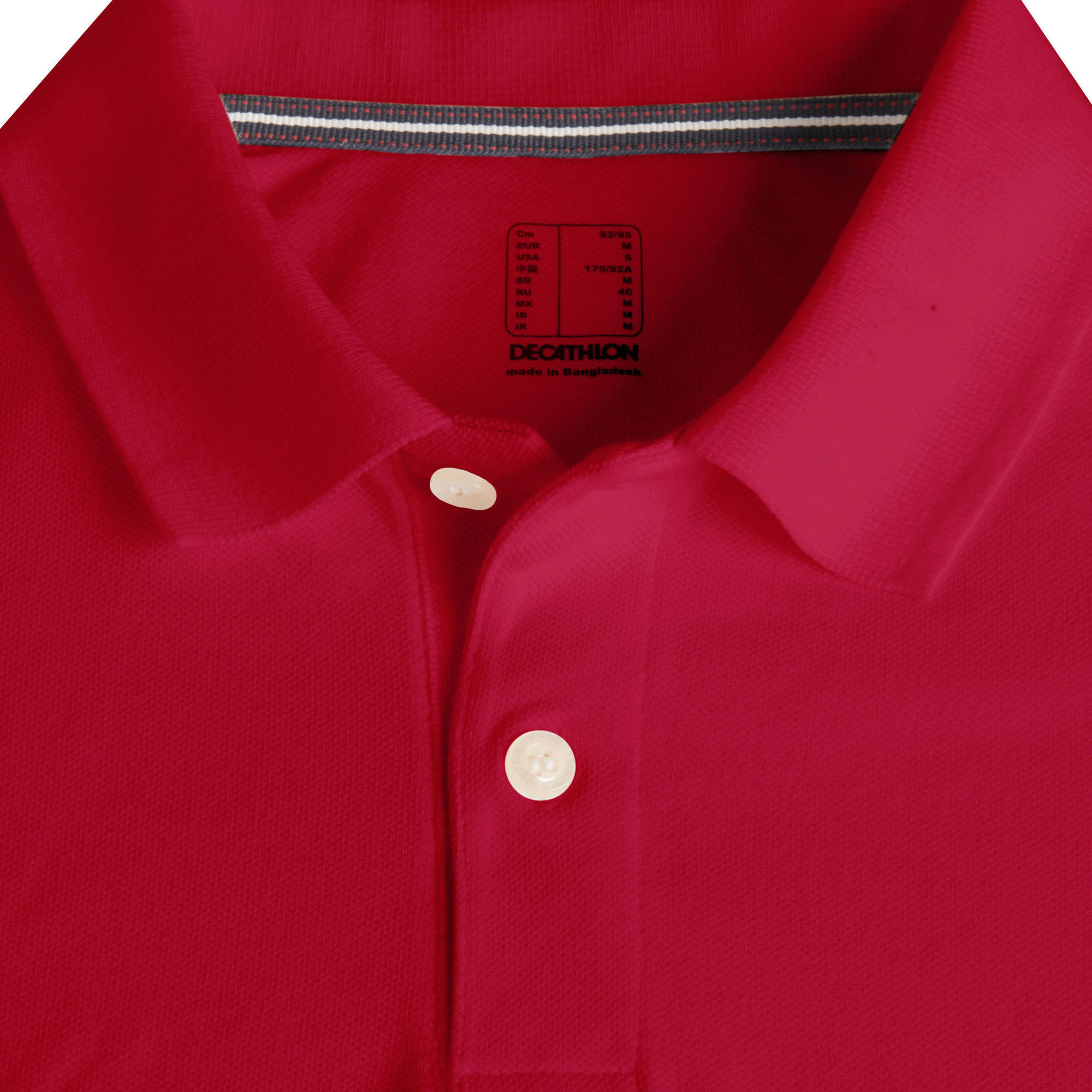 Men's short-sleeved golf polo MW500 red