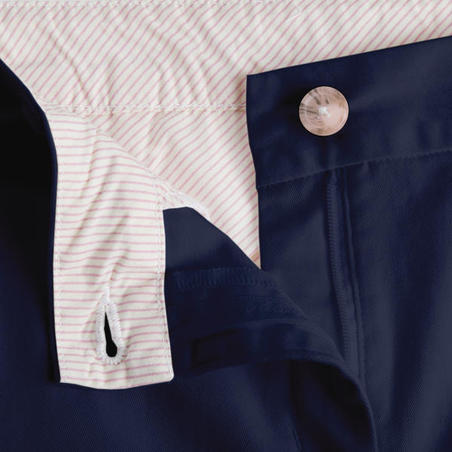 Women's golf shorts MW500 navy blue