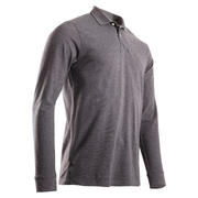 MEN’S LONG-SLEEVED GOLF POLO SHIRT - CHINA GREY