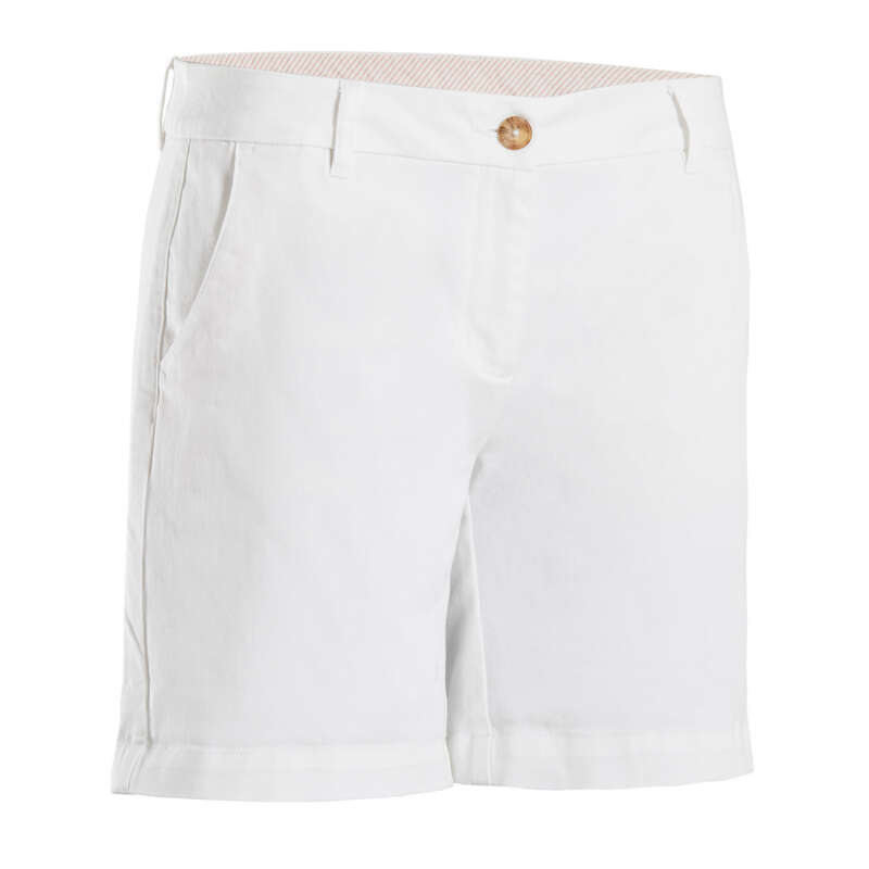 WOMENS MILD WEATHER GOLF CLOTHING Golf - WHITE W MW SHORTS INESIS - Golf Clothing
