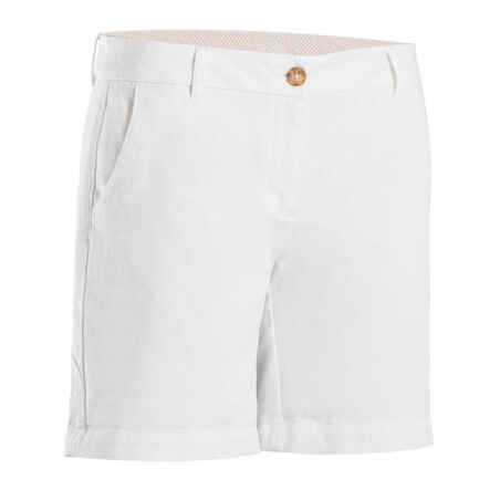 Pantalón corto chino golf Mujer - MW500 blanco