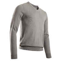 Men's golf V-neck pullover MW500 grey