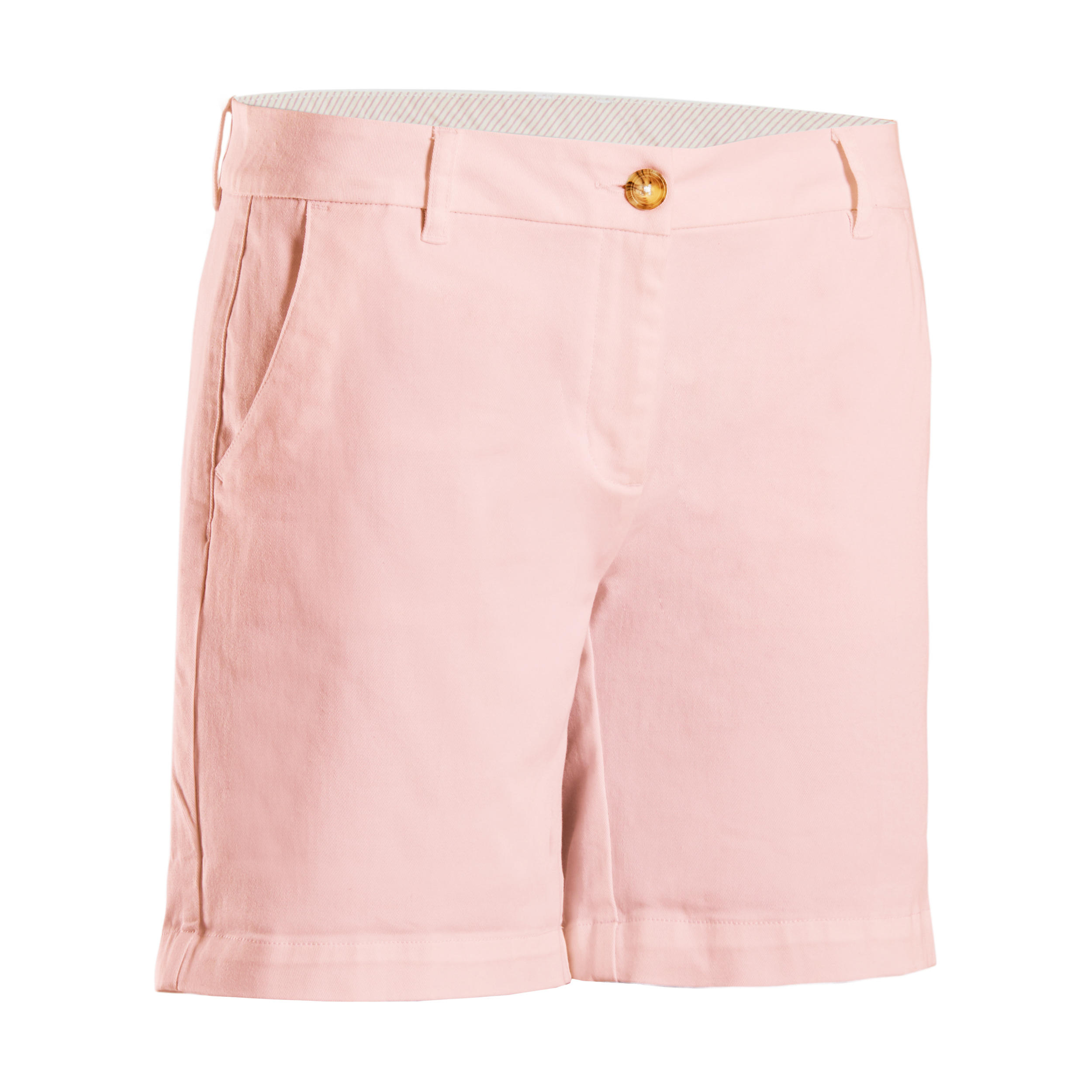 Women s golf chino shorts MW500 pale pink