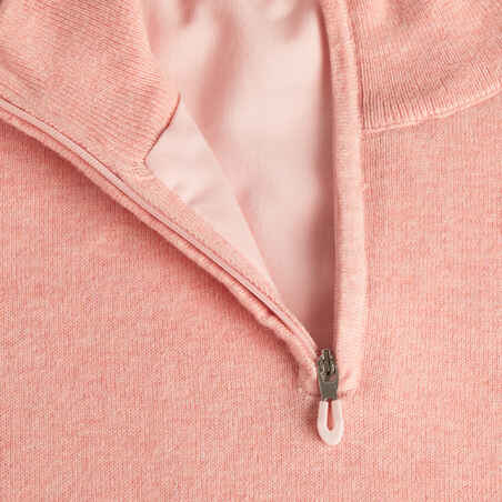 Women's golf windproof pullover MW500 pink