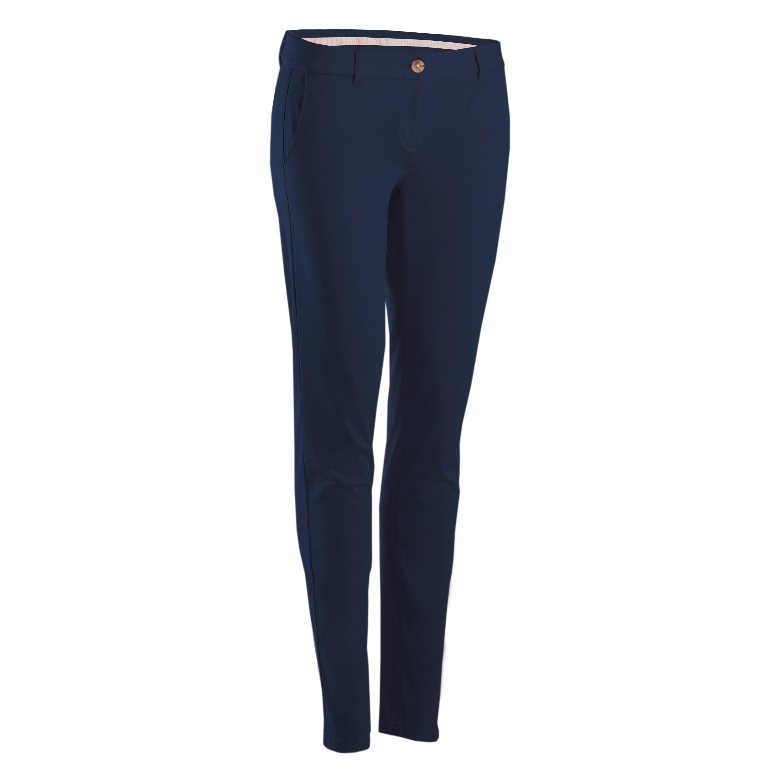 Women's golf trousers MW500 navy blue 