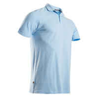 Men's golf short-sleeved polo shirt MW500 sky blue