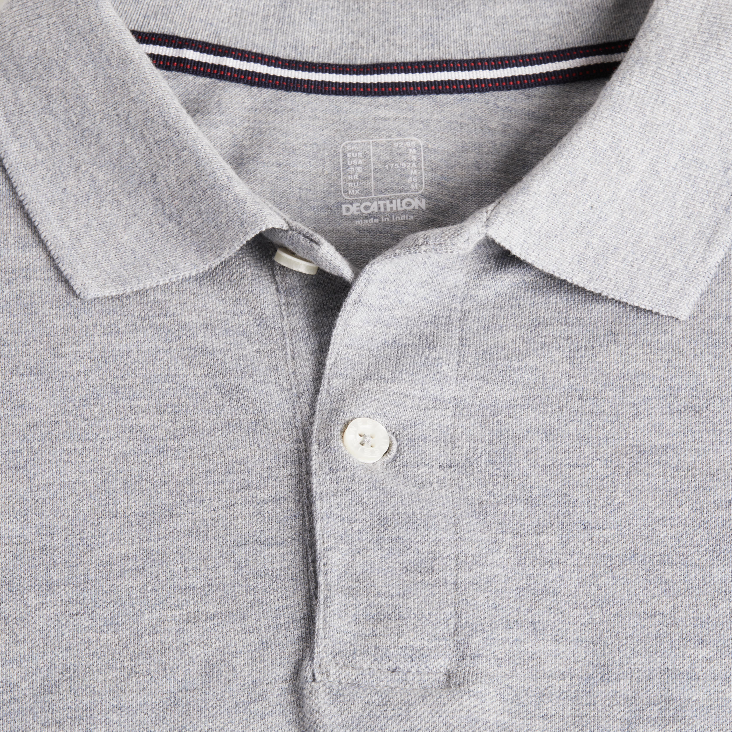 Men's golf short-sleeved polo shirt MW500 mottled grey 18/39
