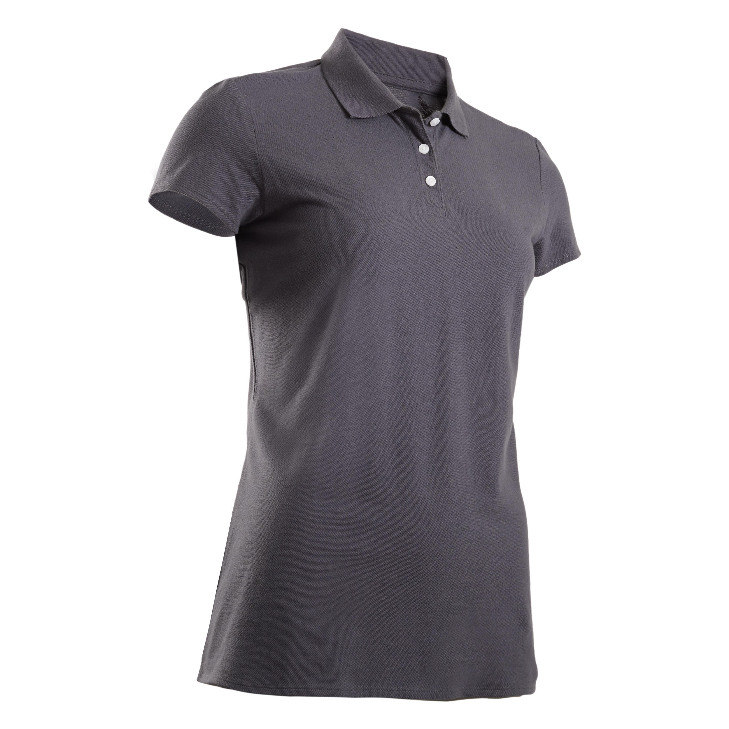 Polo de golf manches courtes femme MW100 gris Decathlon