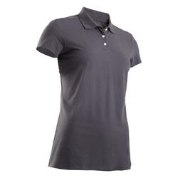 Polo de golf manches courtes femme MW100 gris