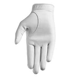 WOMEN'S GOLF GLOVE CABRETTA LEFT HANDED - 900 WHITE