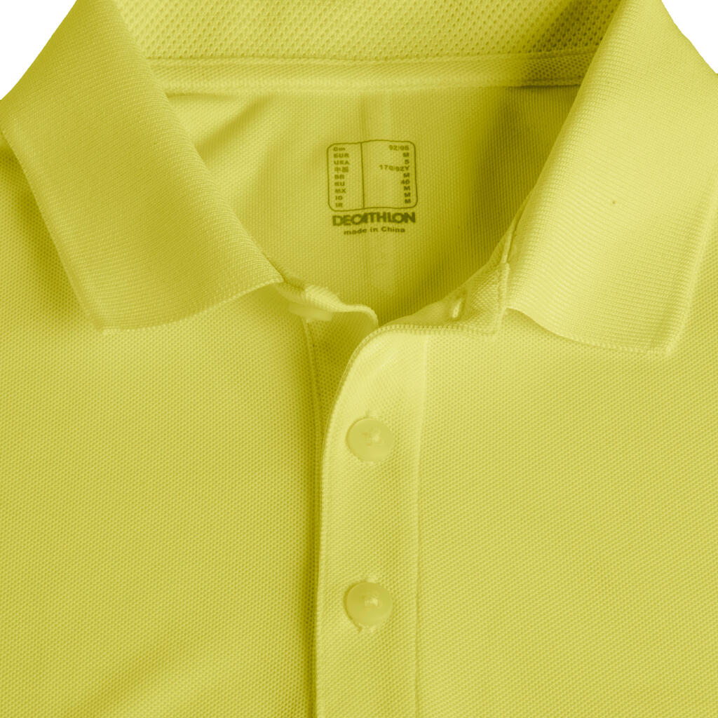 MEN'S GOLF SHORT-SLEEVED POLO SHIRT - WW500 YELLOW