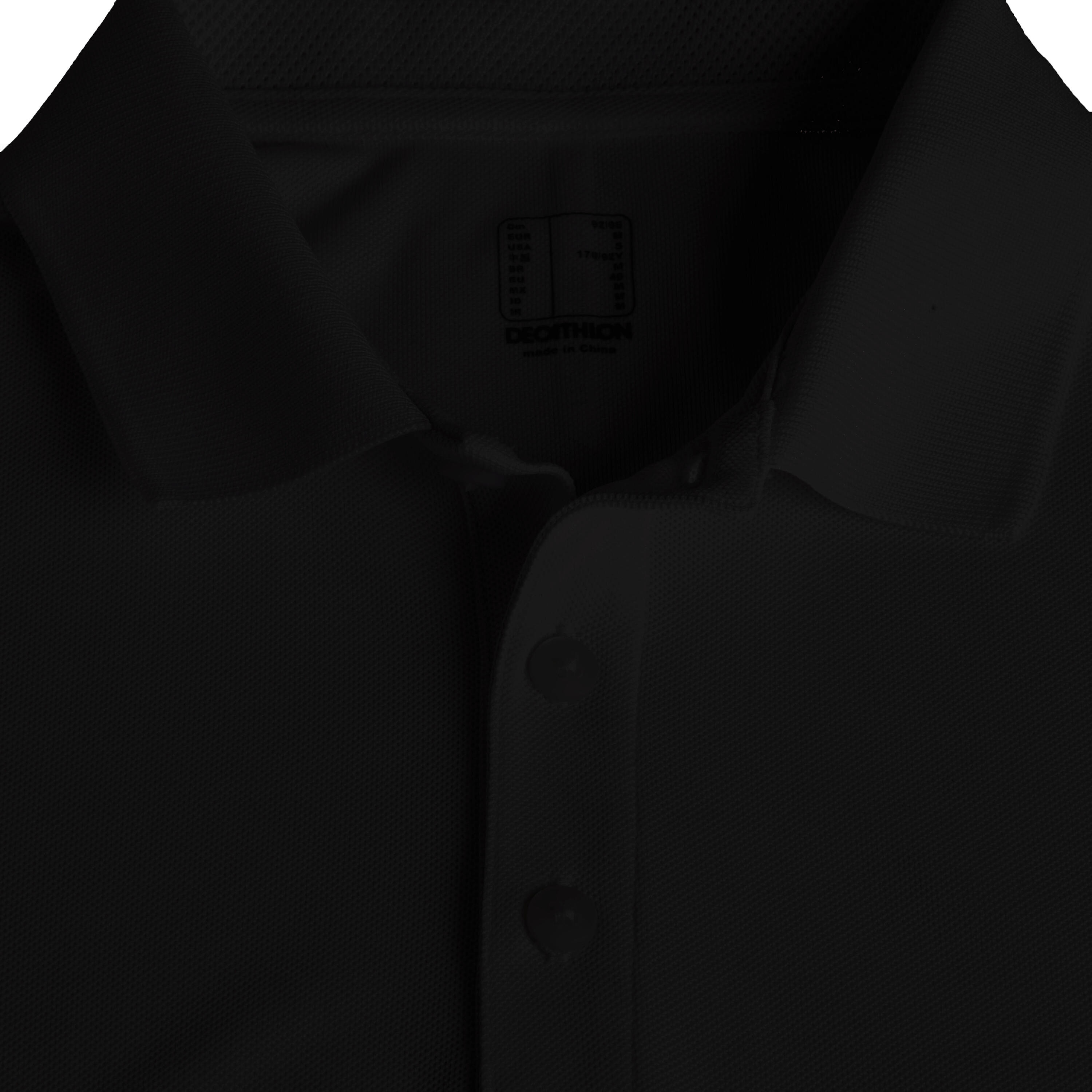 MEN'S GOLF SHORT-SLEEVED POLO SHIRT - WW500 BLACK 4/6