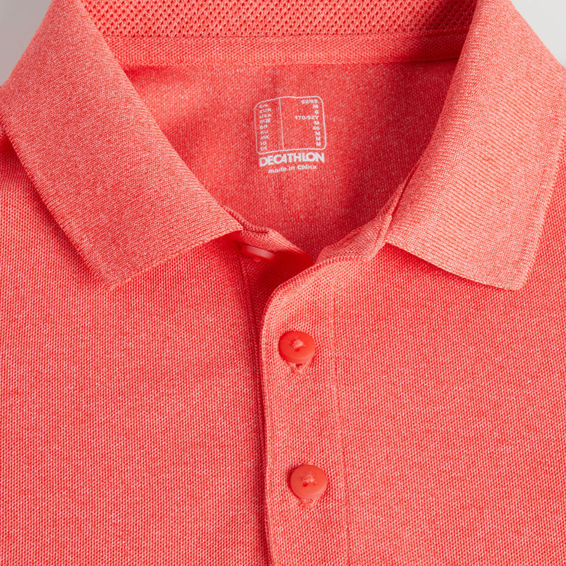 coral polo shirt