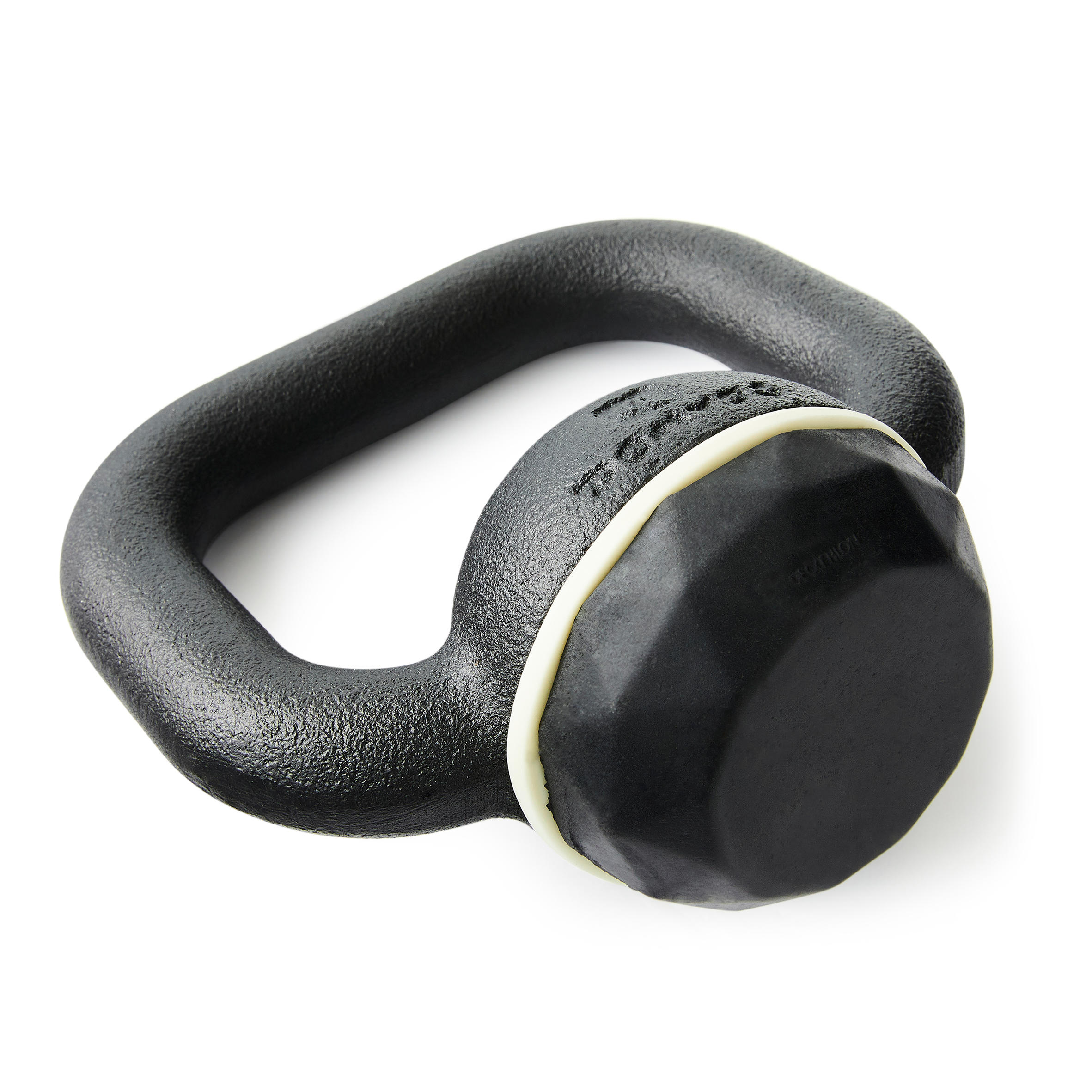 Kugelhantel Kettlebell Gusseisen teilweise recycelt Basis aus Gummi 4 kg 6/7