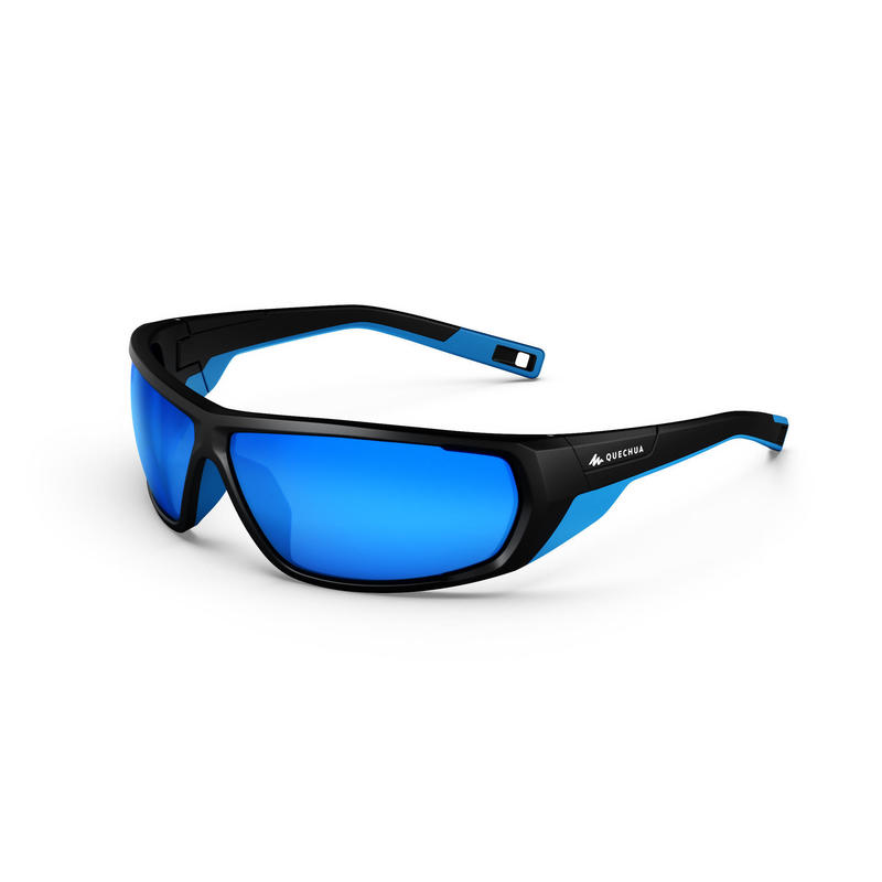 Sonnenbrille Wandern MH570 Erwachsene Kategorie 4 schwarz/blau