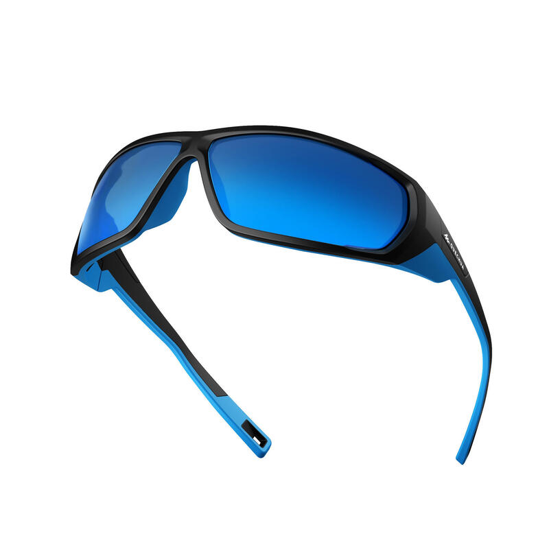 Sonnenbrille Wandern MH570 Erwachsene Kategorie 4 schwarz/blau