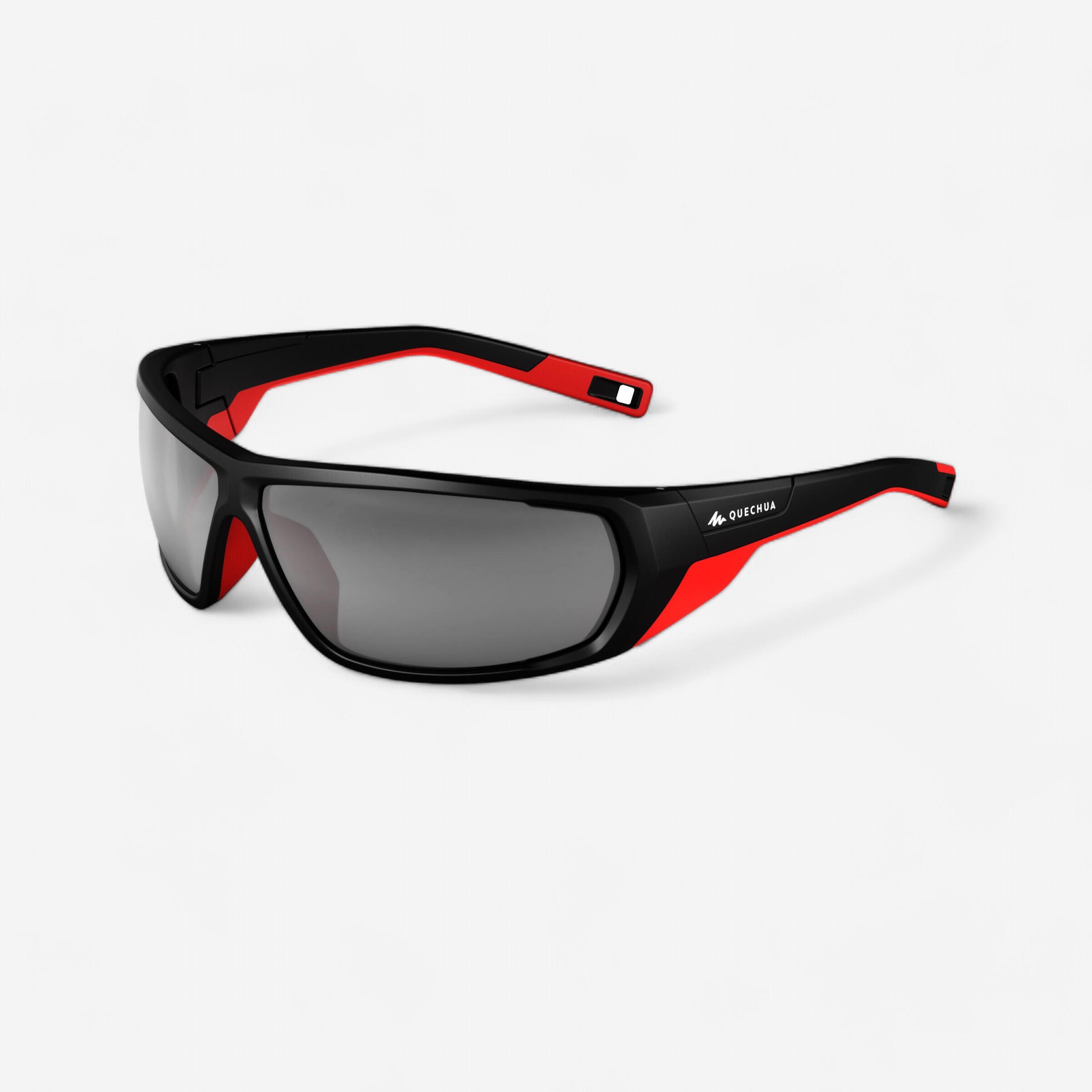 Occhiali polarizzati montagna adulto MH 590 categoria 4 neri e rossi QUECHUA  | DECATHLON