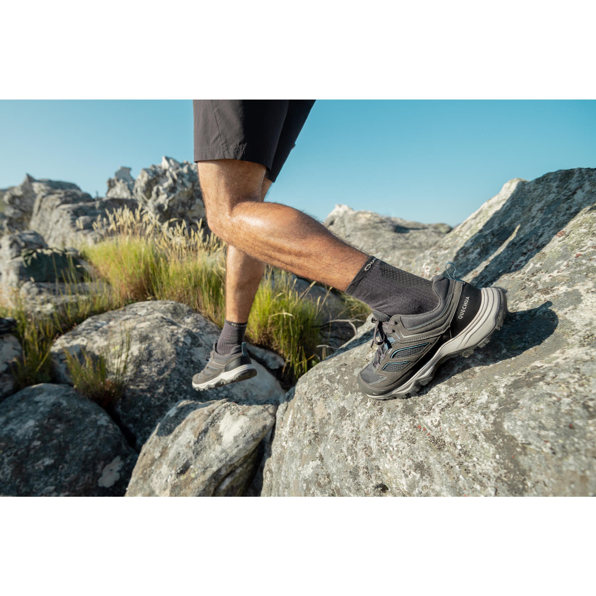 Mountain hiking boots - MH100 Grey - Men