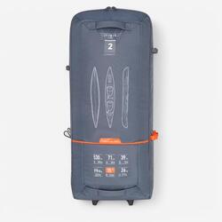 Sac a roulettes de transport du kayak x500 gonflable 2 places