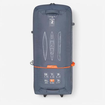 Transport Rucksack mit Rollen Trolley für Schlauchkajak X500 2-Sitzer