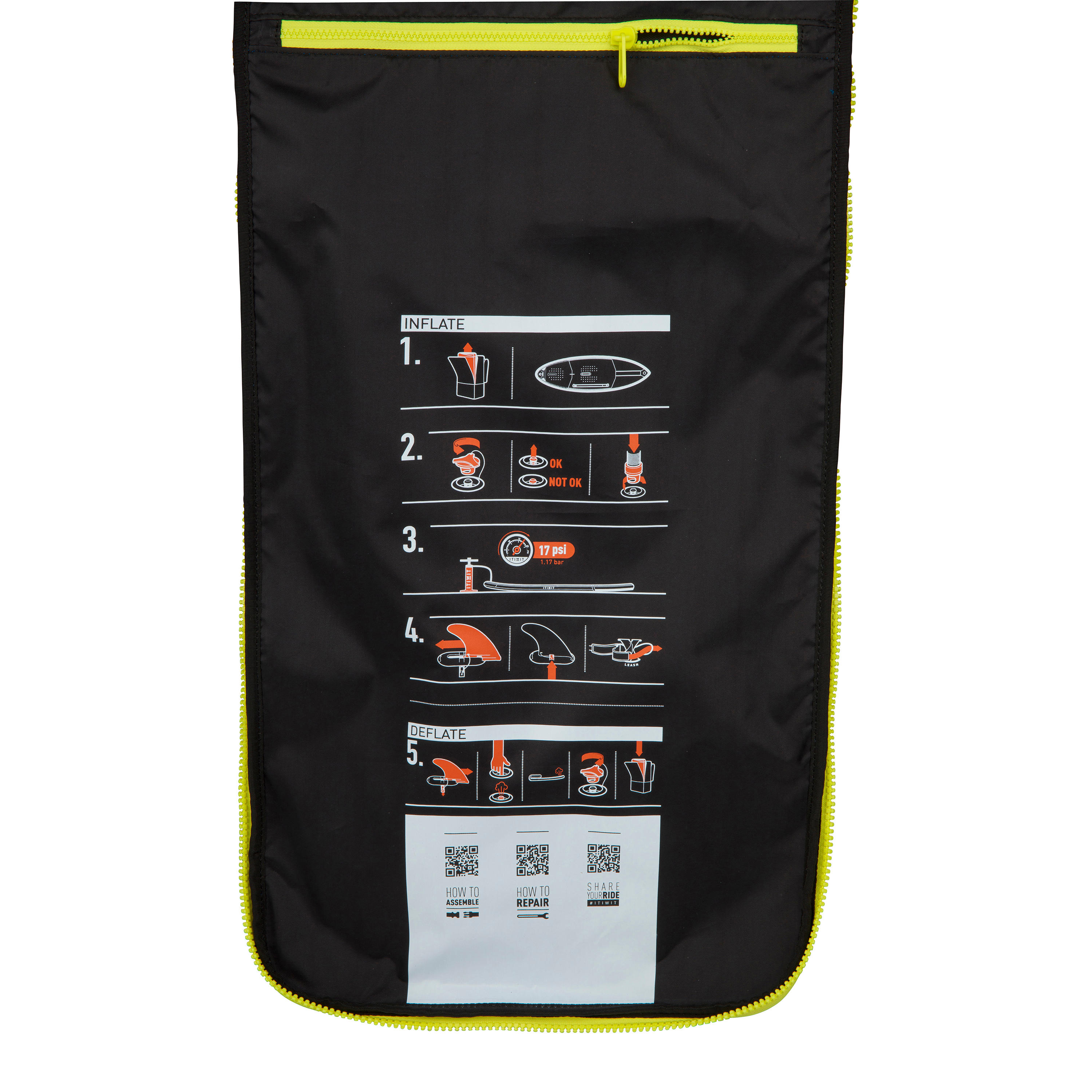 Nafukovací paddleboard na surfování Shortboard 500 9' 160 l 20/29
