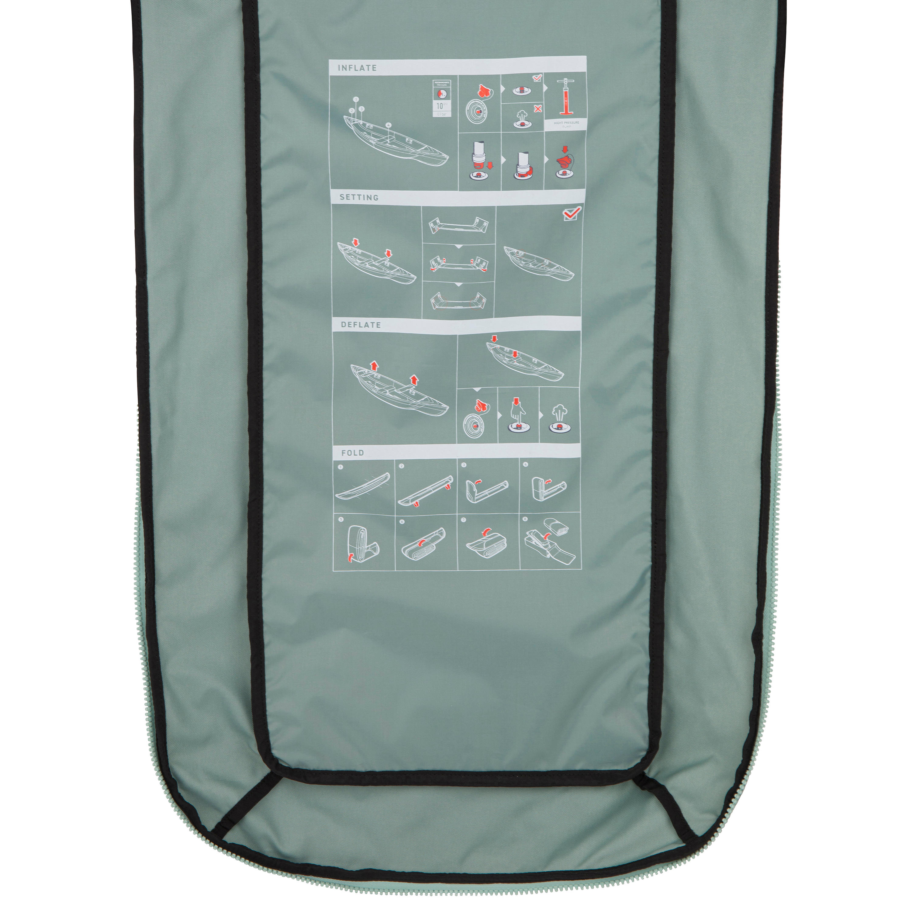 Kayak insuflável Drop Stitch alta pressão X500 4 lugares (2 adultos+2 crianças) 14/42