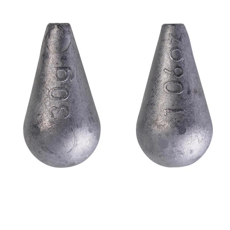 Lead-free Drilled Rounded Olive Fishing Weights - Caperlan - Decathlon