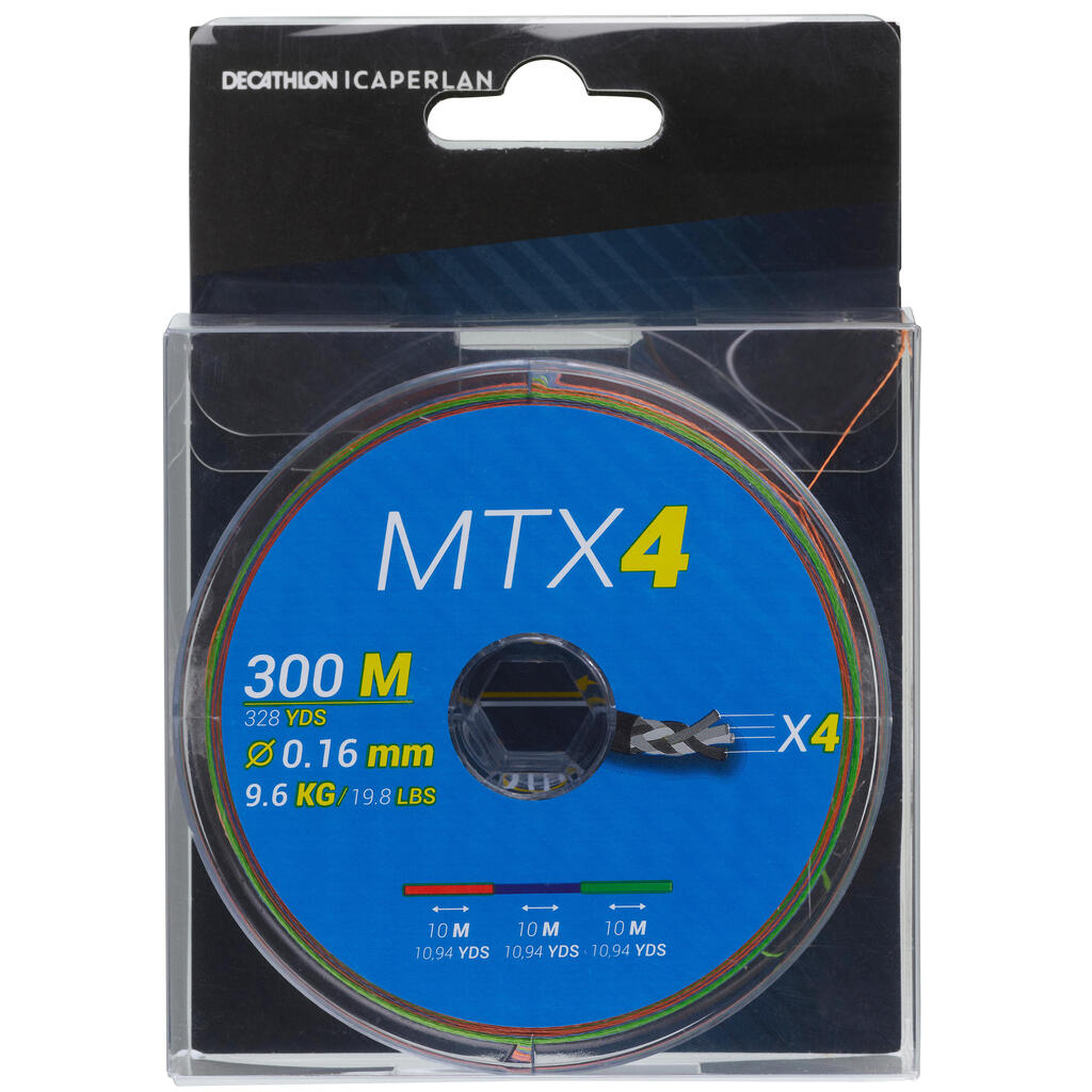 Upredena struna za morski ribolov MULTICOLOR MTX4 (300 m)