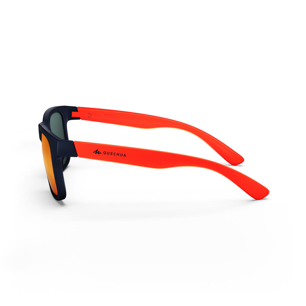 Bērnu (vecāki par 10 gadiem) pārgājienu saulesbrilles “MH T140”, 3. kat., melnas