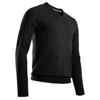 Men's golf V-neck pullover MW500 black