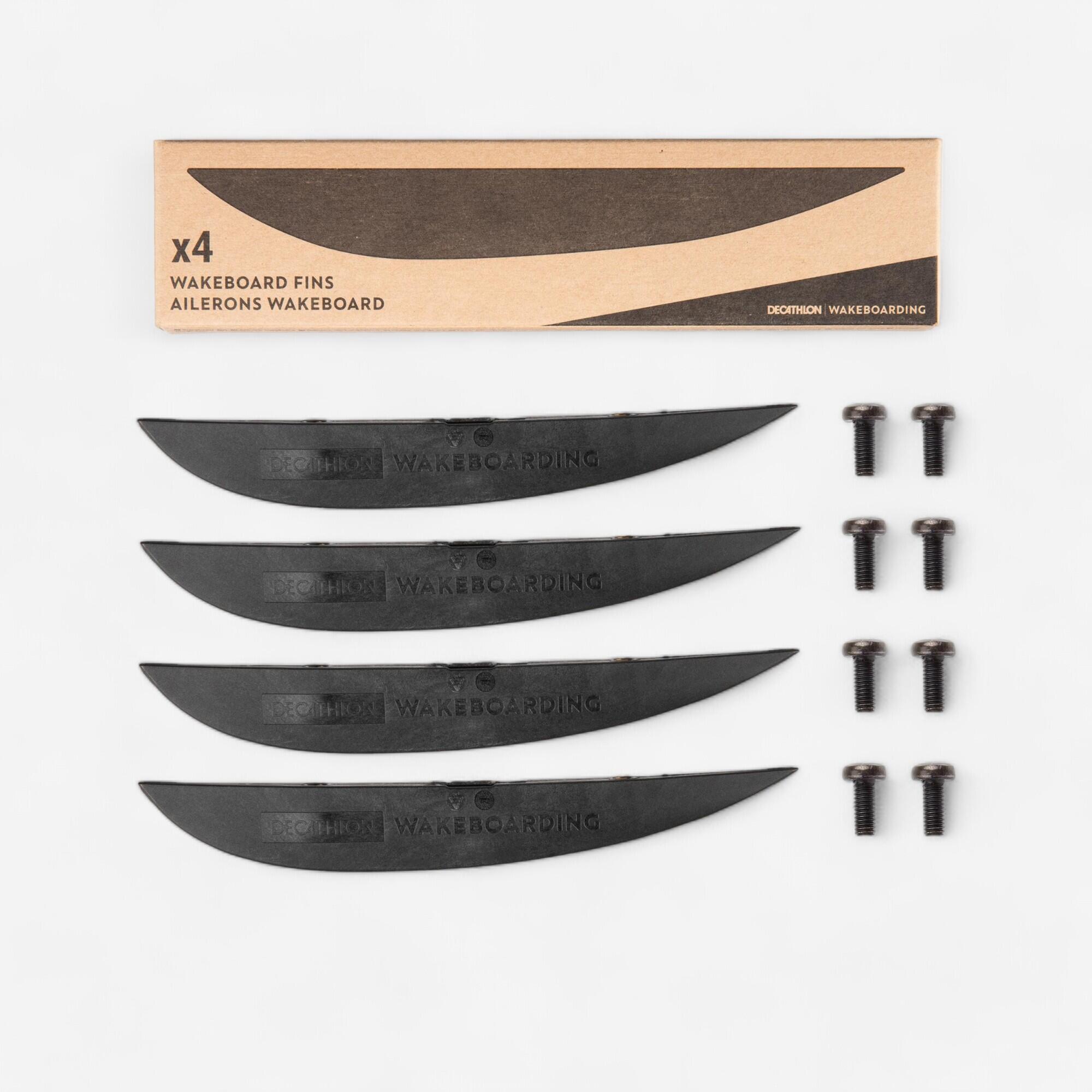 Wakeboarding - Lot De 4 Ailerons De Wakeboard Entraxe 7,6 Cm - Aileron - Surf Bodyboard Ski Nautique - - Taille Unique - Decathlon