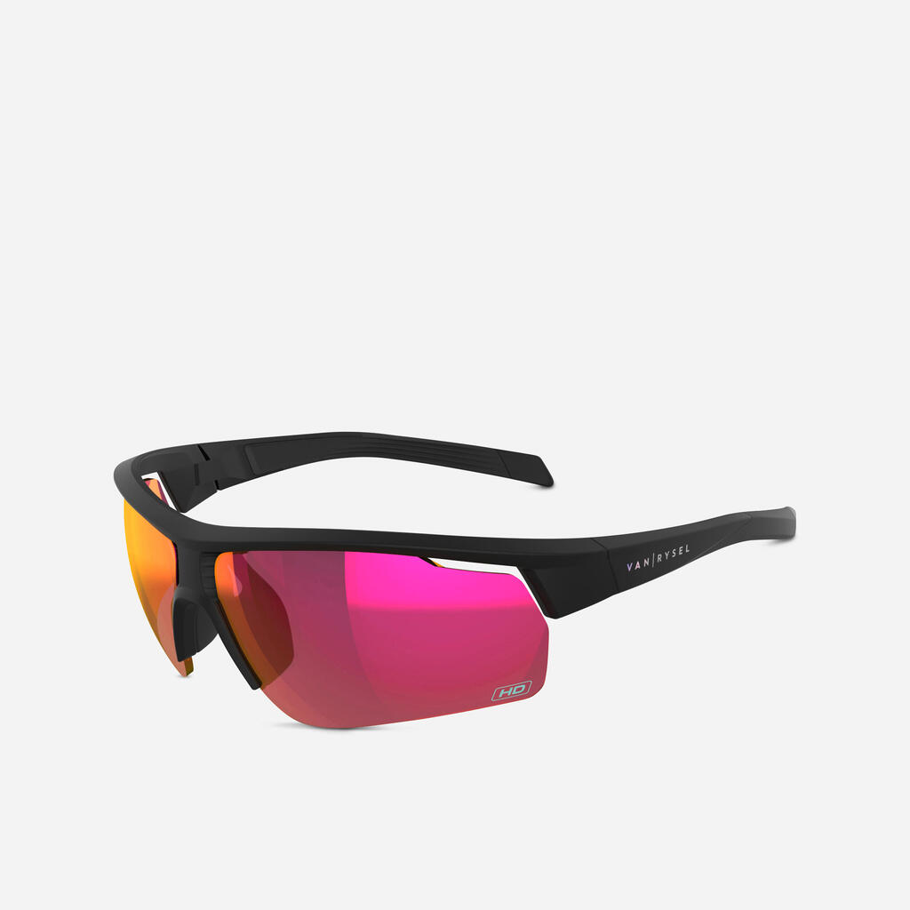 Pieaugušo riteņbraukšanas saulesbrilles “Perf 100”, HD, 3. kategorija, melnas