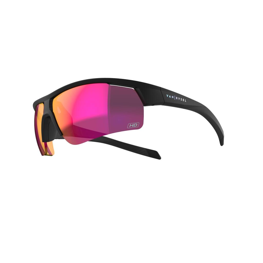 Pieaugušo riteņbraukšanas saulesbrilles “Perf 100”, HD, 3. kategorija, melnas