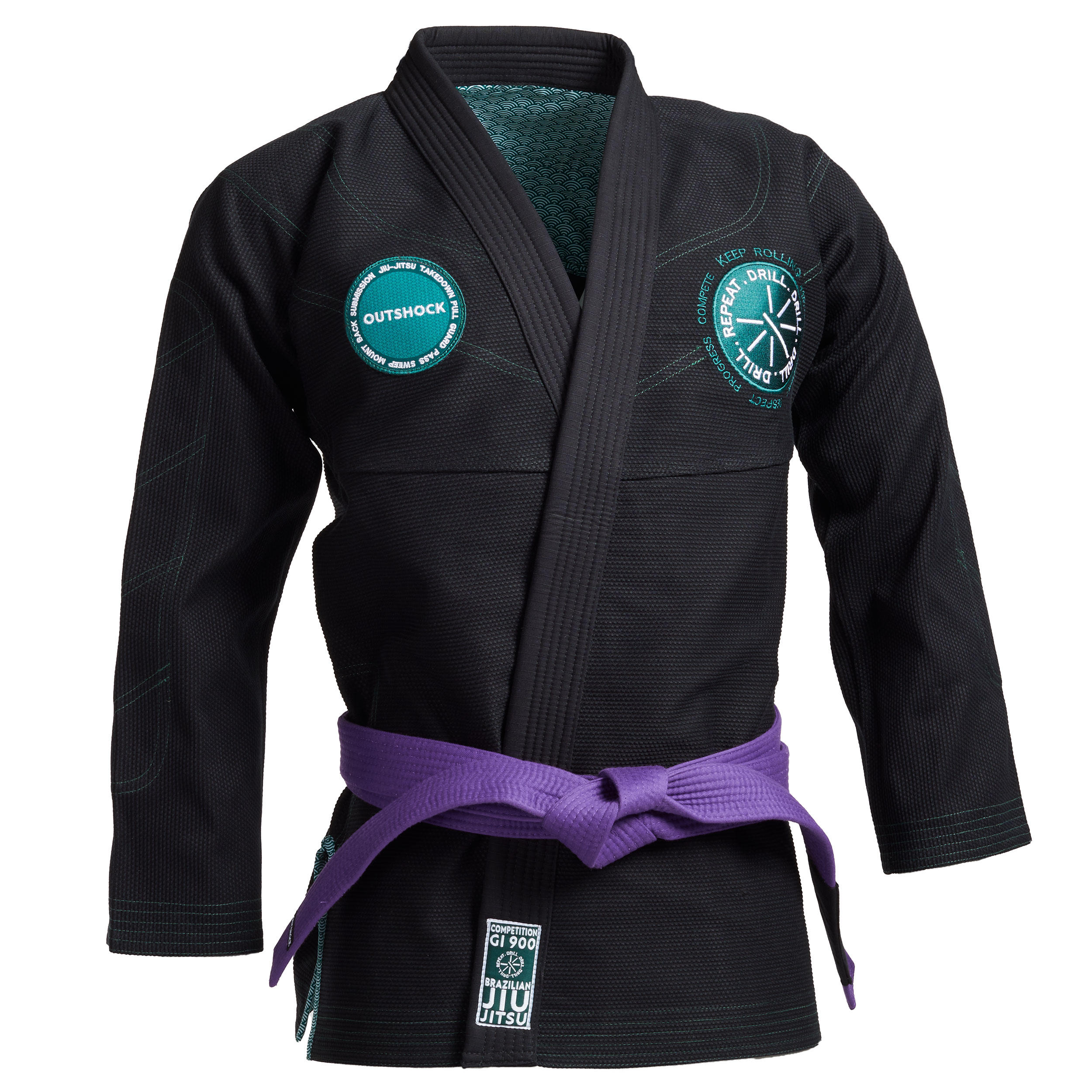 Malino Combinaison professionnelle brésilienne jiu jitsu brésilienne noire BJJ uniforme coton 550 g/m² Ripstop Taille A4 