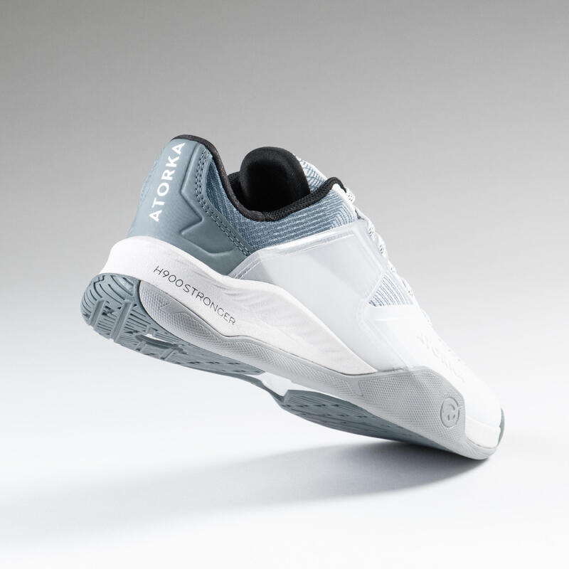 Chaussures de handball adulte STRONGER H900 blanc gris