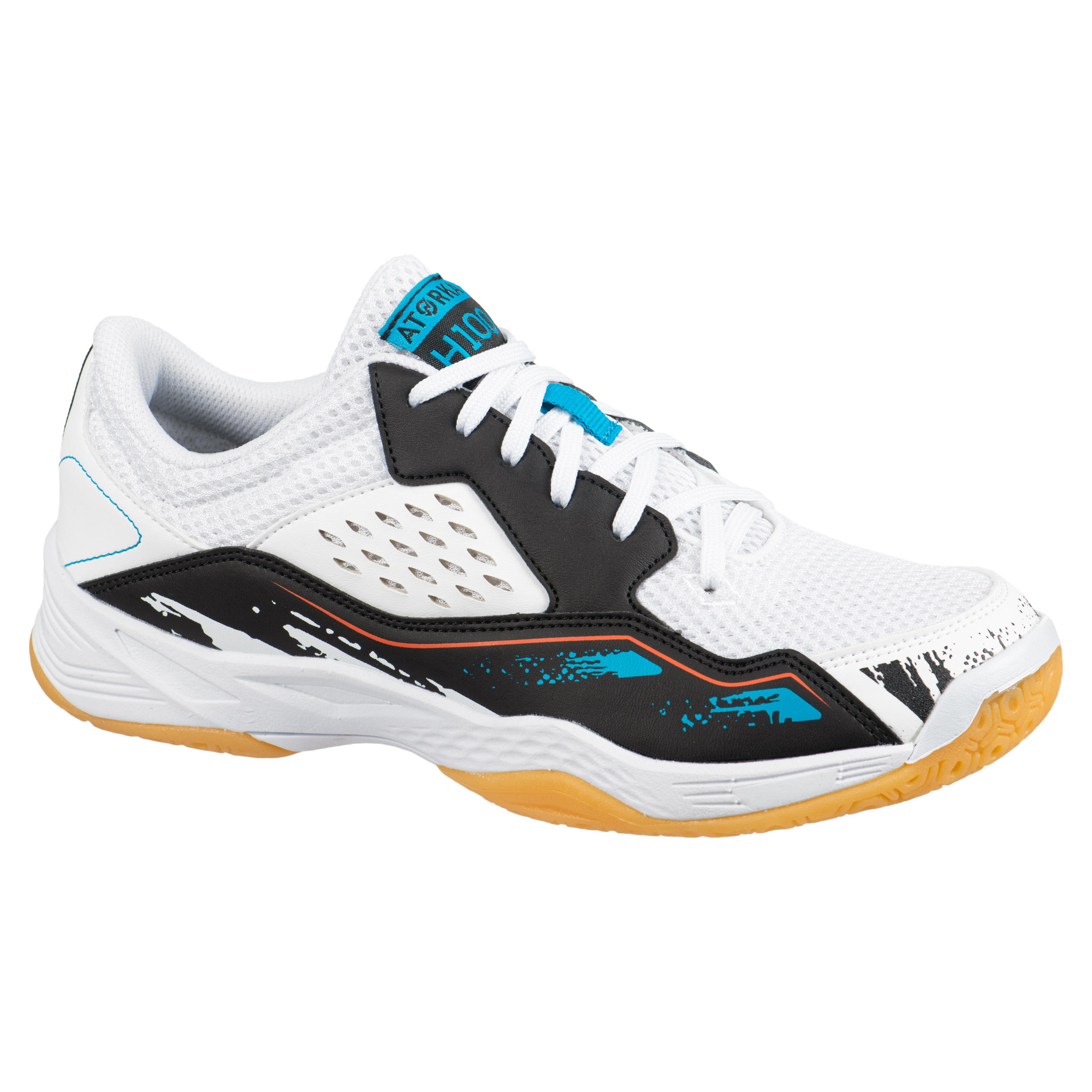 Men s Women s Handball Shoes H100 White Black Decathlon