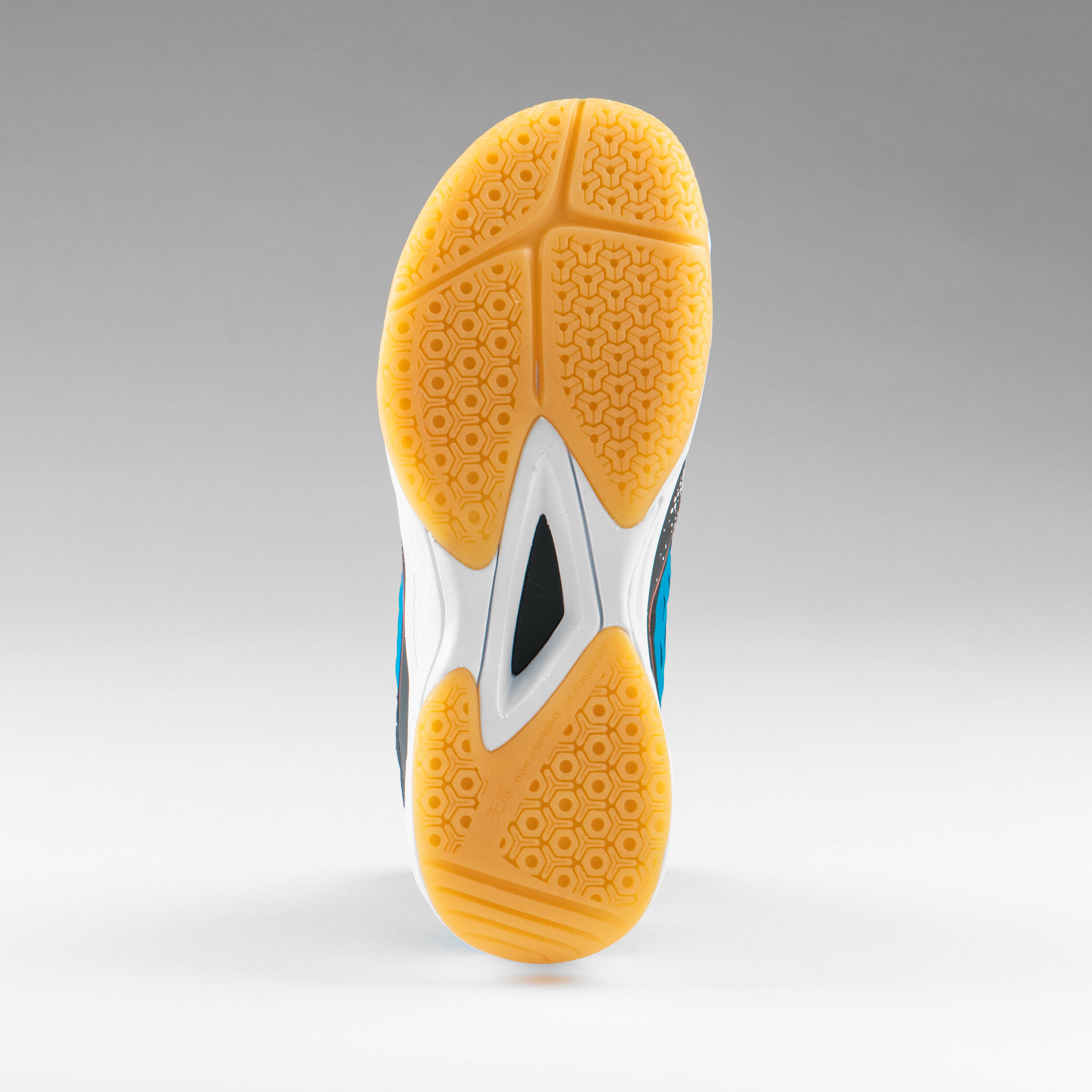 Kids' Lace-Up Handball Shoes H100 - Blue/Black 4/10