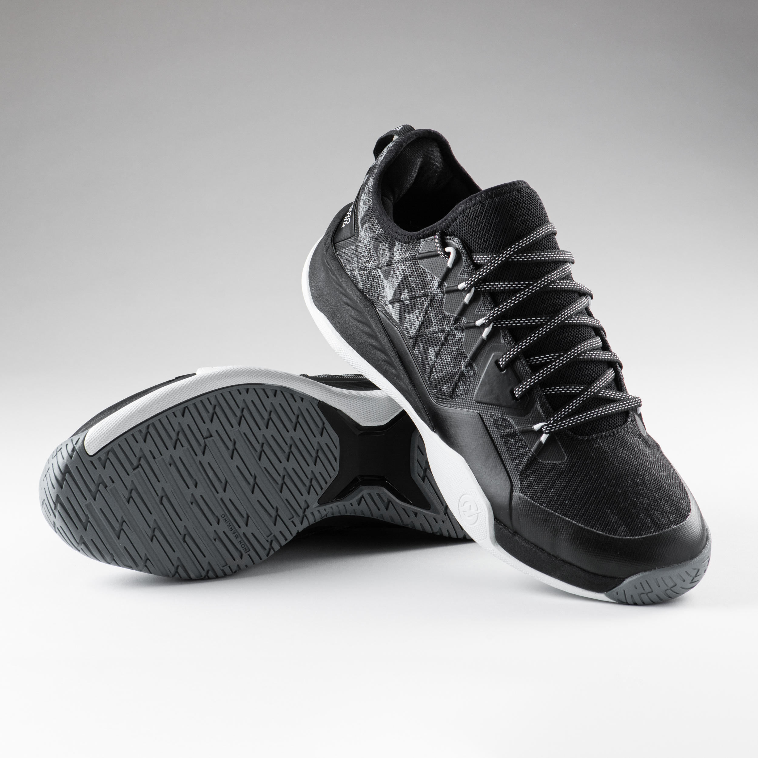 ATORKA Men's/Women's Handball Shoes H900 Faster - Black/Grey