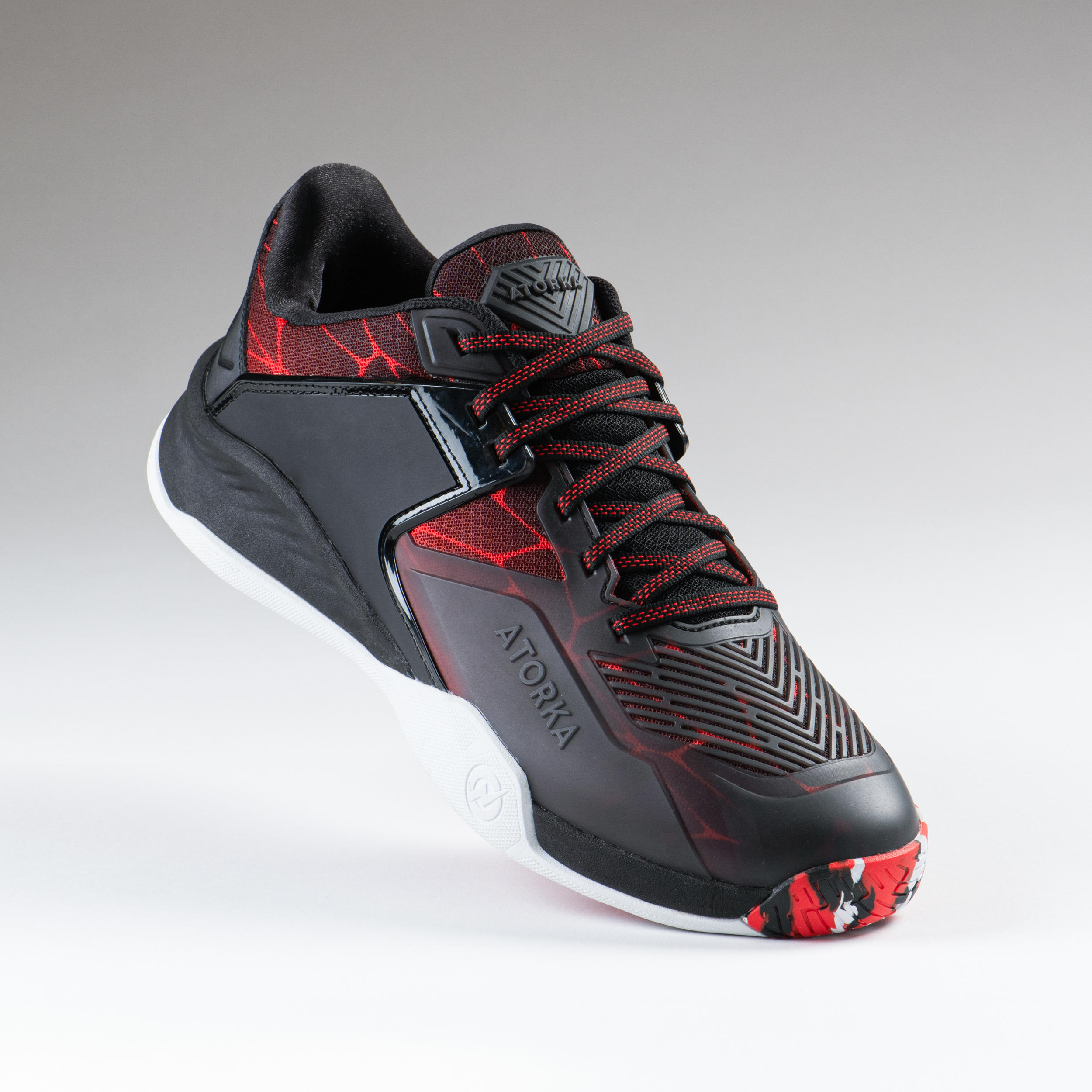 Men's Handball Shoes H900 Stronger - Black/Red 4/7