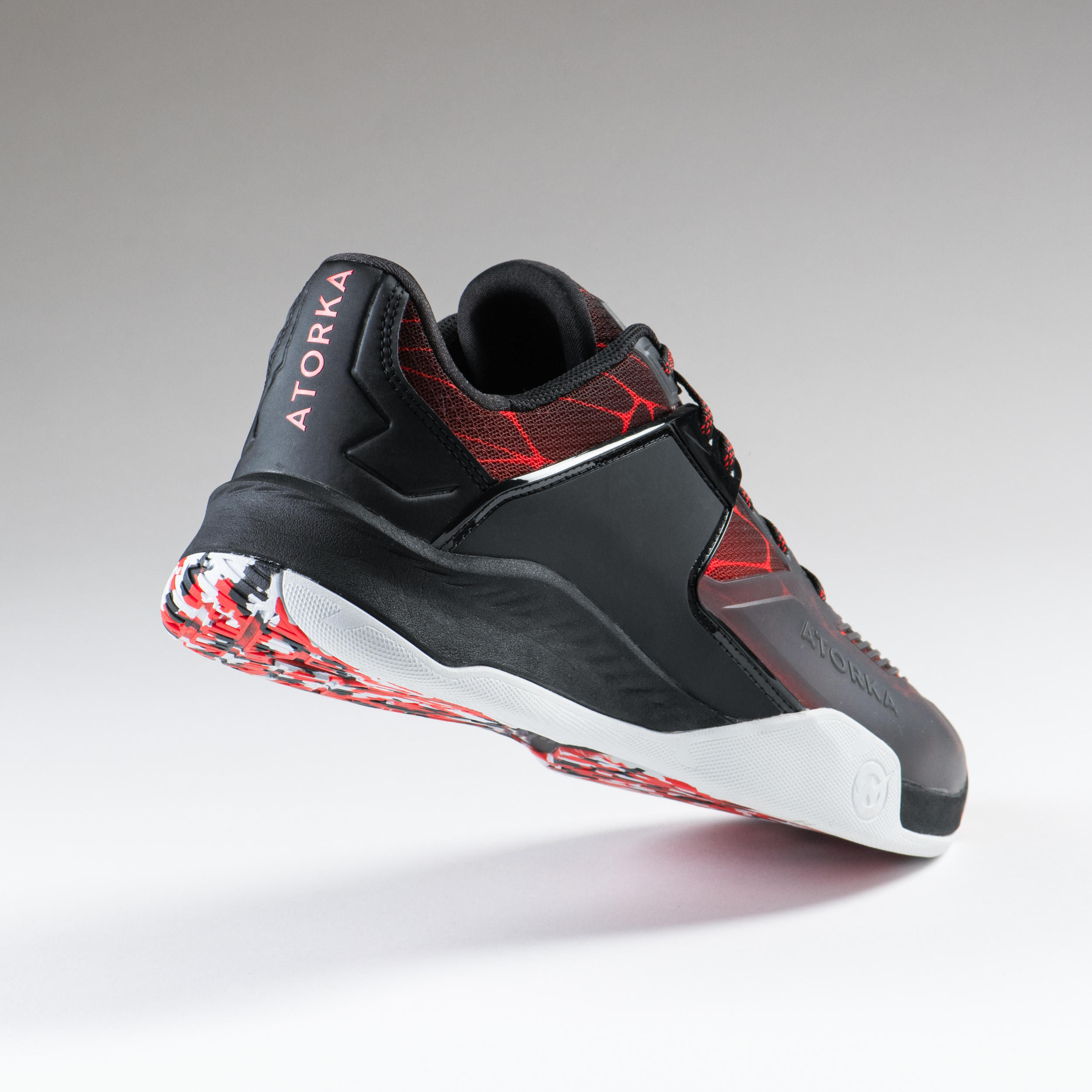 Men's Handball Shoes H900 Stronger - Black/Red 3/7