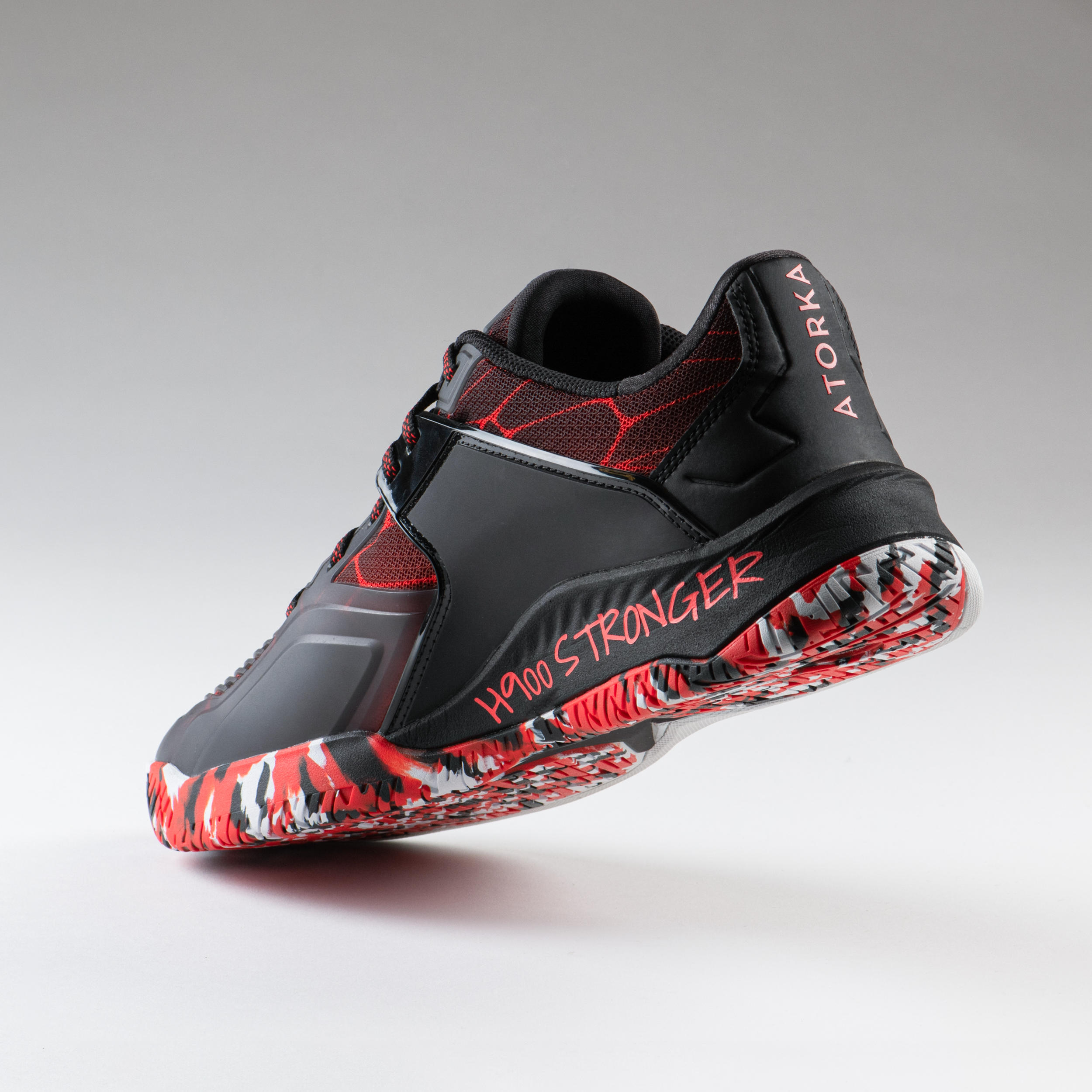 Men's Handball Shoes H900 Stronger - Black/Red 2/7
