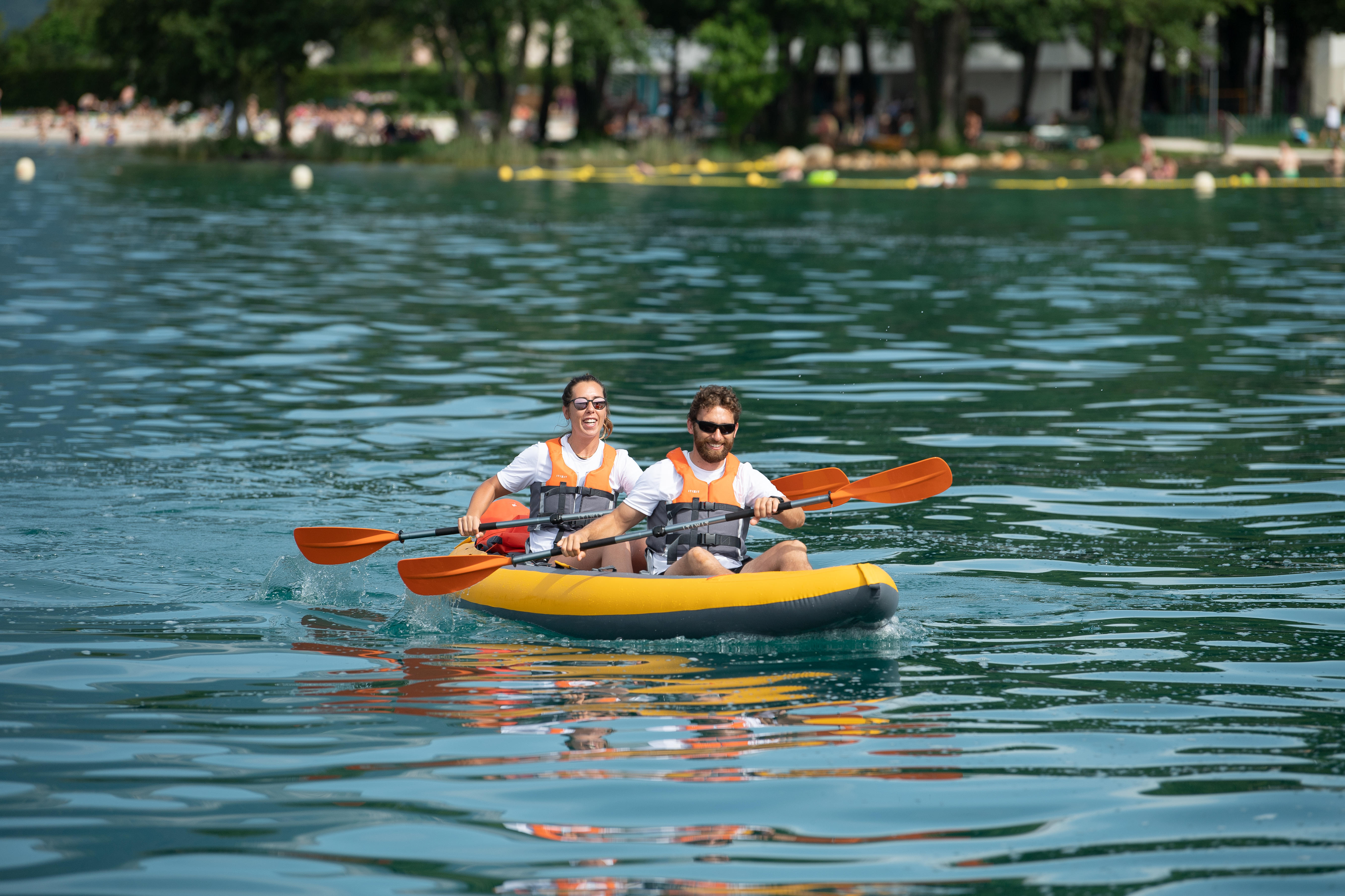 2-Seater Inflatable Kayak - KTI X 100+ Yellow - ITIWIT