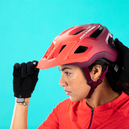 Mountain Biking Helmet St 500 Purple Ombre Decathlon