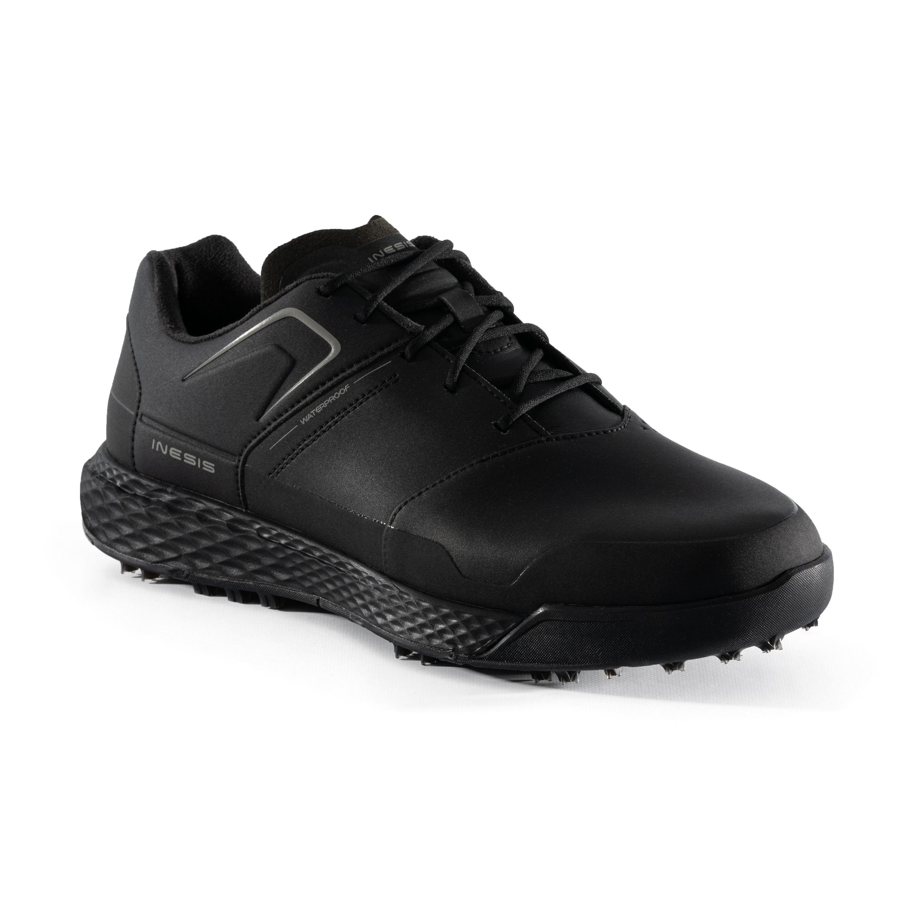 

Men’S Grip Waterproof Golf Shoes Black -  By INESIS | Decathlon