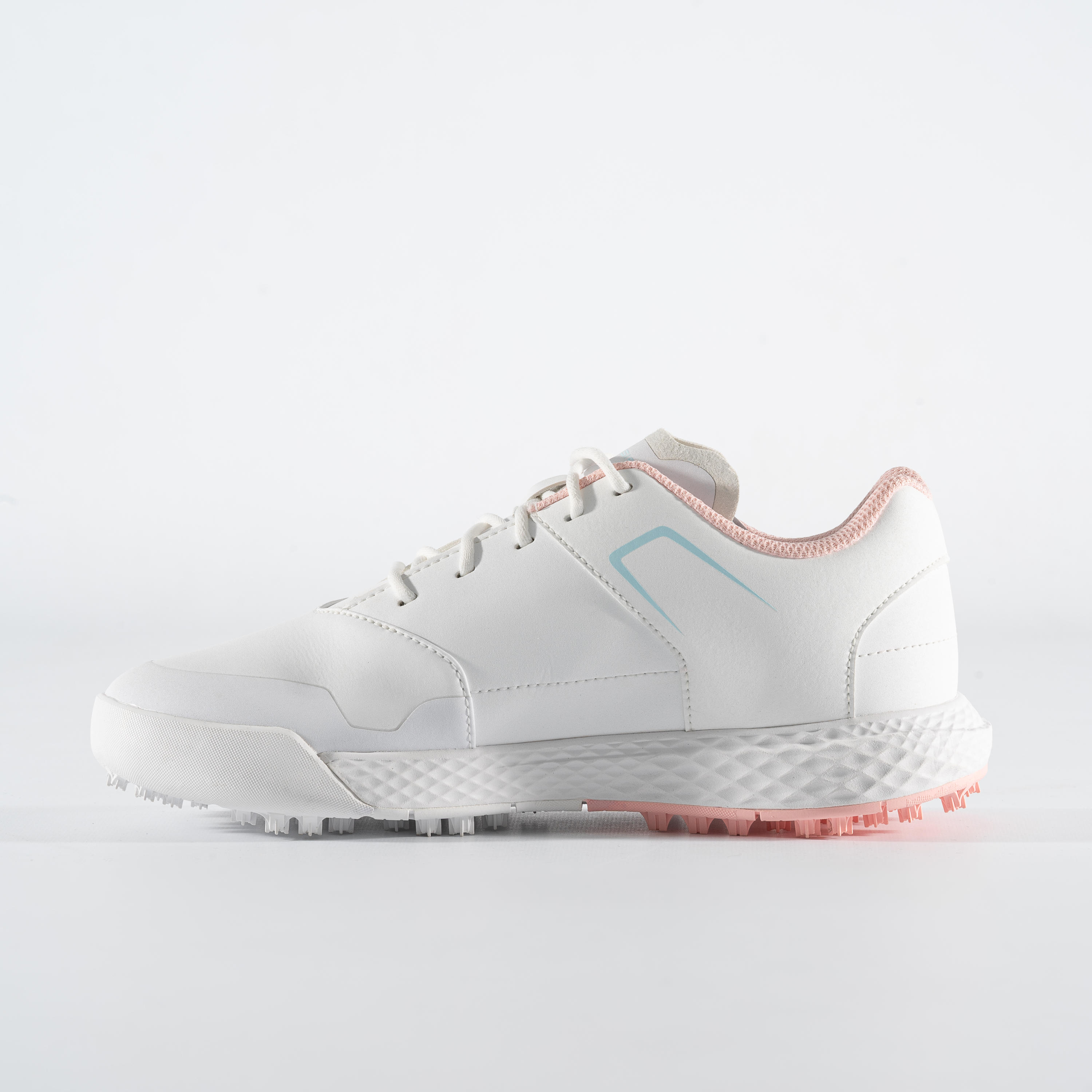 GIRL'S GOLF SHOES WATERPROOF GRIP - WHITE AND PINK 3/7