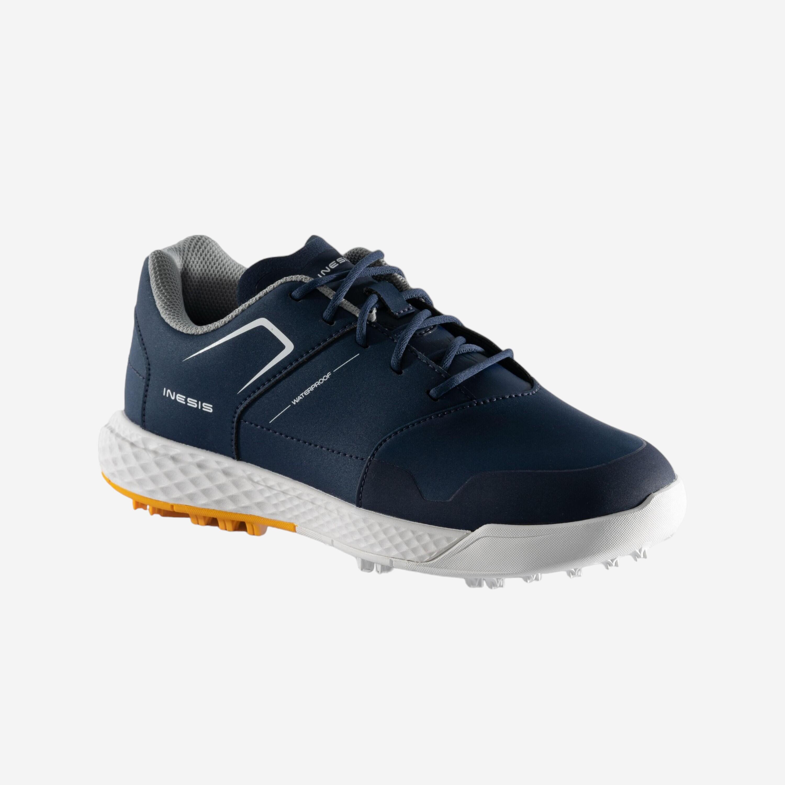 Men's golf shoes waterproof kids - MW500 navy blue 1/7